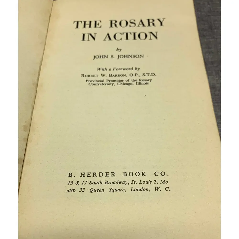 2 Vintage Rosary books: Scriptural Rosary - 1963, The Rosary in Action - 1954